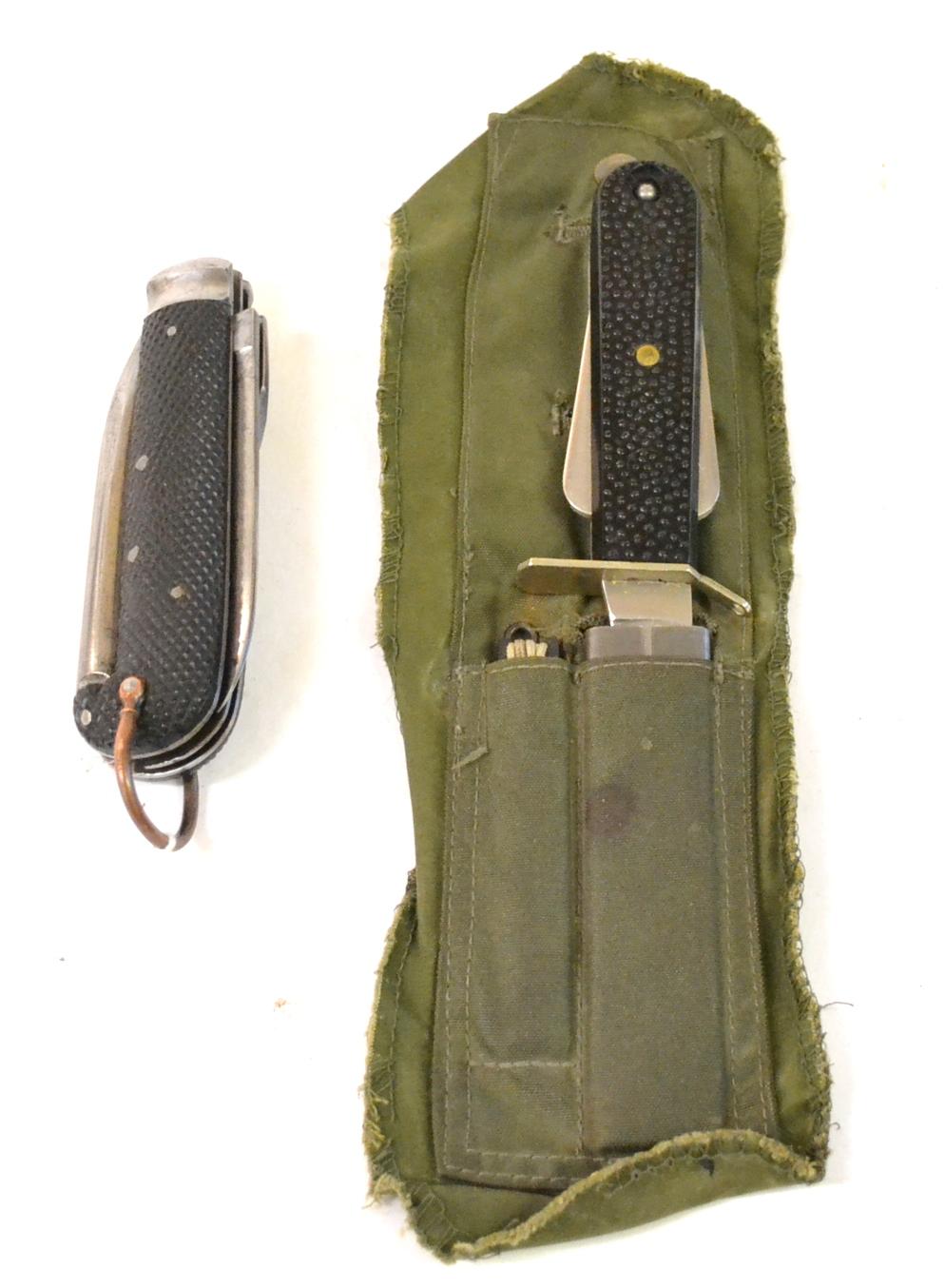 A British Military Survival Knife for Air Crews, the curved steel blade etched 22c/1278106