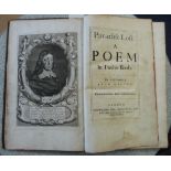 Milton (John) Paradise Lost, A Poem in Twelve Books, 1688, Jacob Tonson, fourth edition, folio in