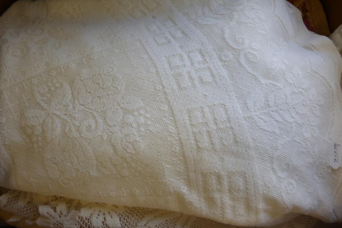 Assorted Linen and Textiles, embroidered cloths, table cloths etc (three boxes) - Image 3 of 4