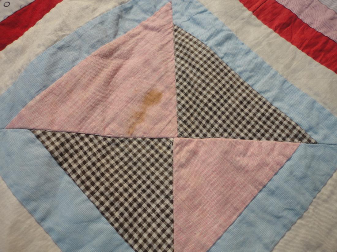 Late 19th Century Patchwork Quilt, 215cm by 220cm - Image 3 of 4