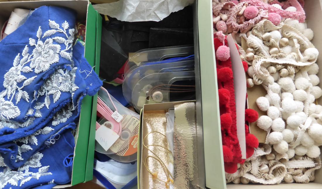 Assorted Ribbons, Haberdashery, Lace, fashion magazines and printed ephemera etc (three boxes) - Image 3 of 4