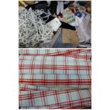 Assorted Textiles including linen sheets (one in original packaging); assorted decorative