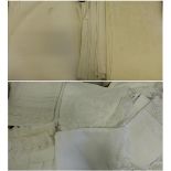 Assorted 19th Century and Later White Cotton Cloths, many with crochet and lace trims; quantity of