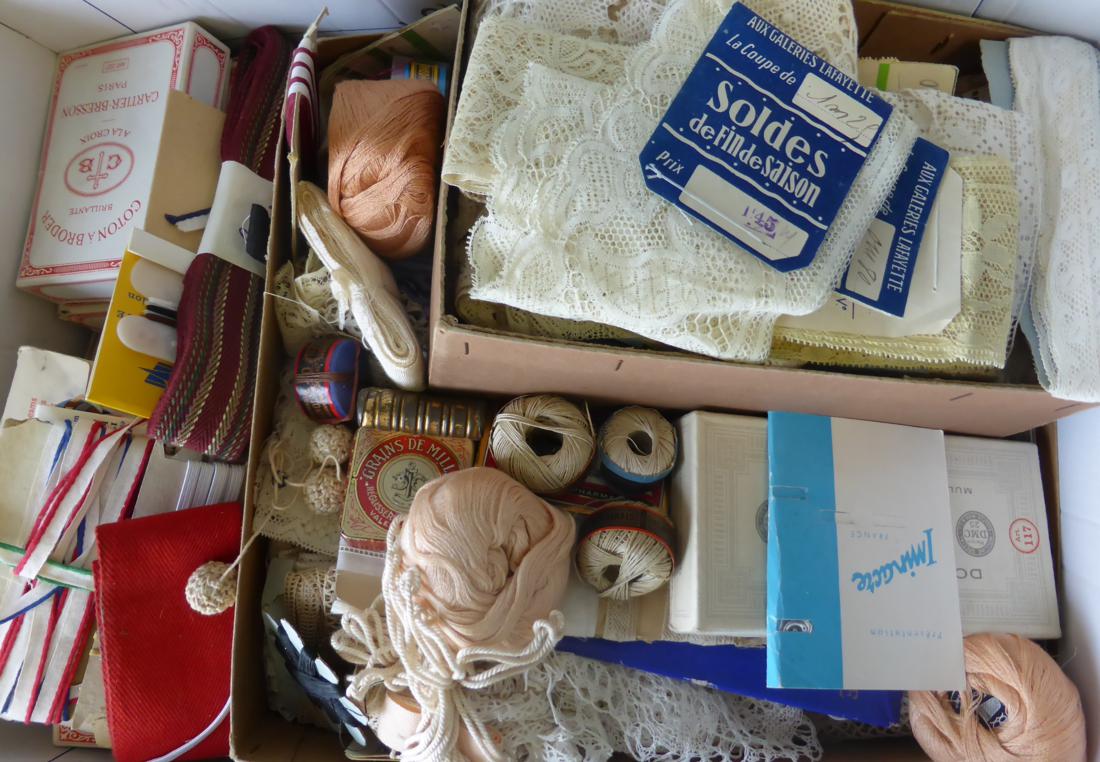 Assorted Early 20th Century Haberdashery and cotton and silk threads including boxed packets of '