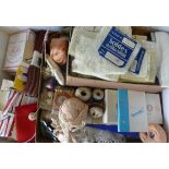 Assorted Early 20th Century Haberdashery and cotton and silk threads including boxed packets of '