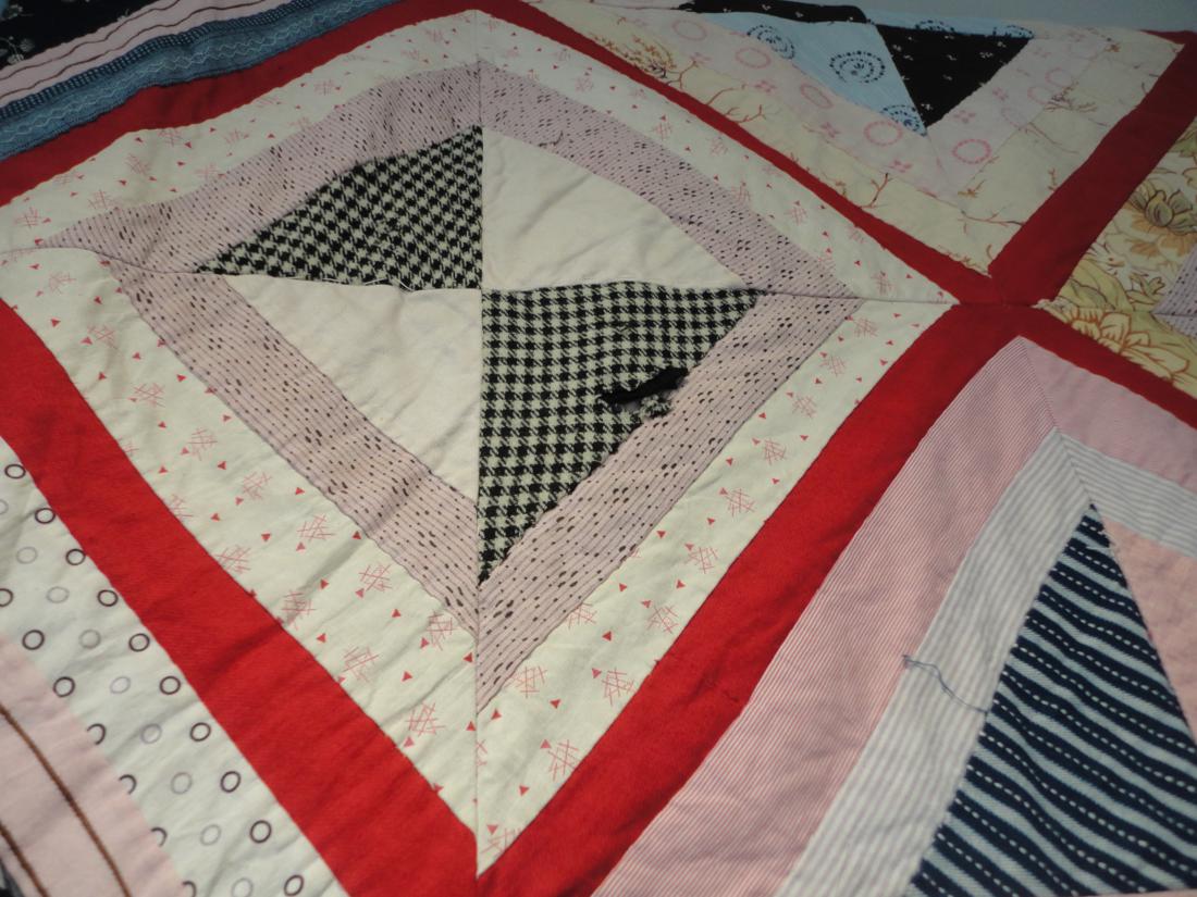 Late 19th Century Patchwork Quilt, 215cm by 220cm - Image 4 of 4
