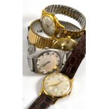 Four gents wristwatches signed Helveta, Rotary, Citizen and Newi