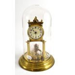 An Anniversary clock with dome and key