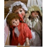 Max Handwerck bisque socket head doll, AM 390 bisque head doll and a BP bisque socket head doll (3)