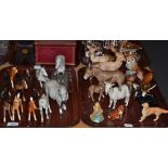 Beswick figures including 'Stag', model No. 981, 'Doe', model No. 999A, 'Barn Owl', model No. 1046A,