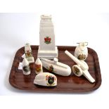 Seven pieces of First World War crested china