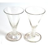 A pair of large spiral twist glasses