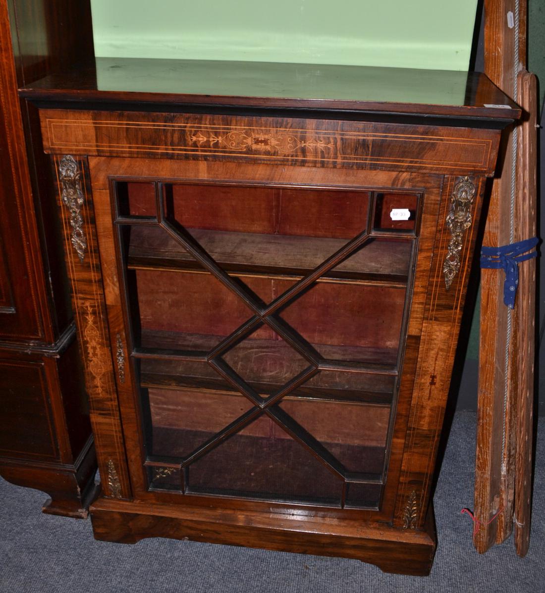 A 19th century rosewood simulated side cabinet