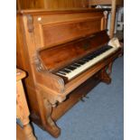 A German rosewood cased overstrung piano