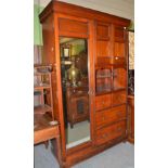 Late Victorian walnut wardrobe