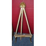 An Italian style gilt easel stand and metal easel stand(2)