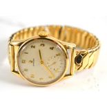 A 9ct gold wristwatch signed Omega