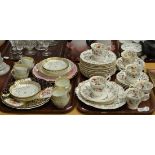 Chamberlain Worcester tea set, Caughley tea wares, etc