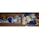 A good collection of decorative household and ornamental pottery and porcelain including Continental