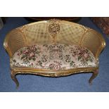 A French style bergere settee