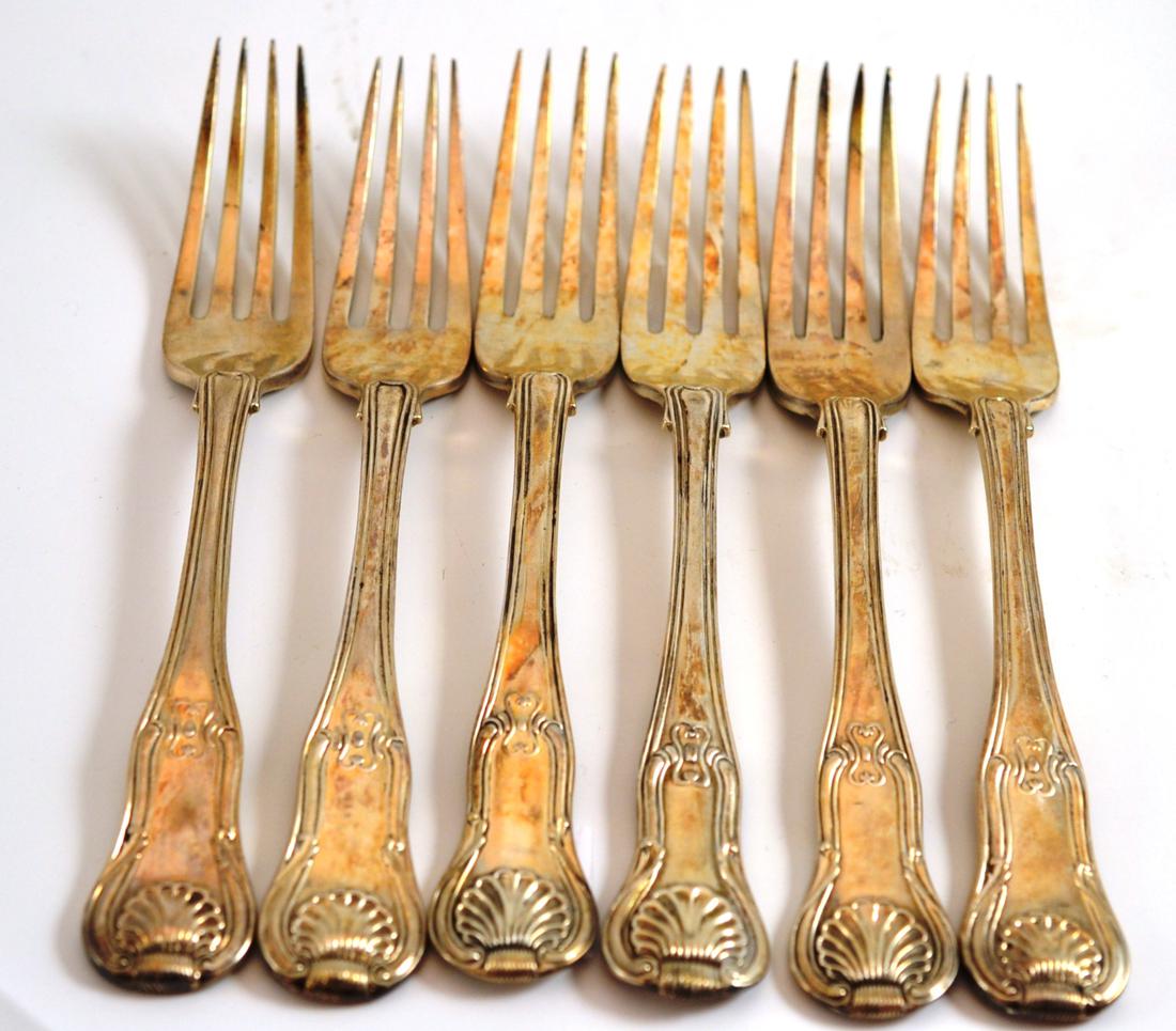 Six silver forks