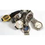 Six gents Seiko wristwatches