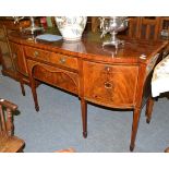 George III mahogany and crossbanded sideboard