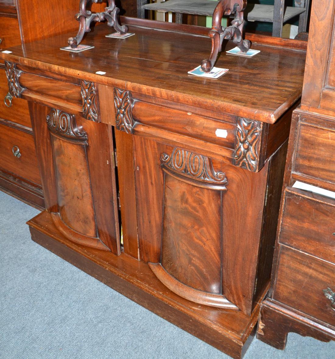 A Victorian mahogany sideboard