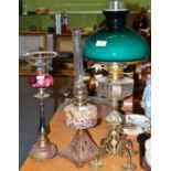 Three oil lamps