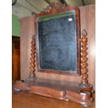 A William IV mahogany dressing table mirror