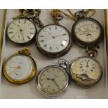 A silver pair cased pocket watch, silver open faced pocket watch, eight-day pocket watch case