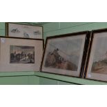 A set of four 19th century colour engravings, three framed prints The Birds of Great Britain and