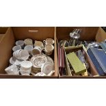 Large quantity household china and glass including Indian Tree ware, tea sets, collector's plates,