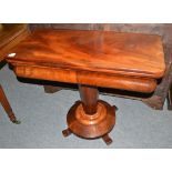 Victorian mahogany fold-over tea table