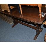 An oak refectory style dining table