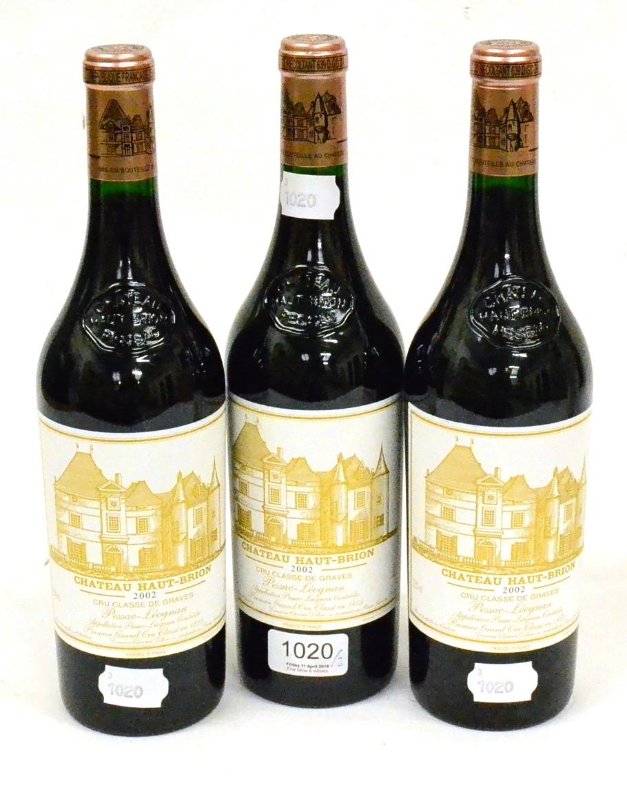 Chateau Haut-Brion 2002, Pessac-Leognan (x3) (three bottles U: high fill