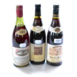 Charles Noellat Clos de Vougeot Grand Cru 1962; Guigal Cote Rotie La Mouline 1981; Guigal Cote Rotie