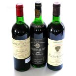 Chateau de Sales 1975, Pomerol; Rocher Catelin 1972, Saint Estephe; Meerlust 1982, Stellenbosch (