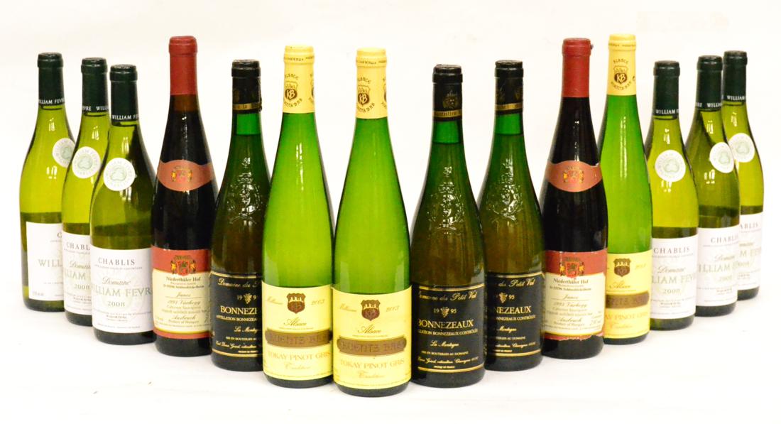 William Fevre Chablis 2008 (x6); Kuentz Bas Tokay Pinot Gris Tradition 2003 (x3); Domaine du Petit