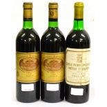 Chateau Pichon Longueville Comtesse de Lalande 1979, Pauillac; Chateau Batailley 1982, Pauillac (x2)