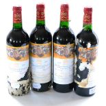 Chateau Mouton Rothschild 1987, Pauillac (x4) (four bottles) U: into neck, soiled, stained and