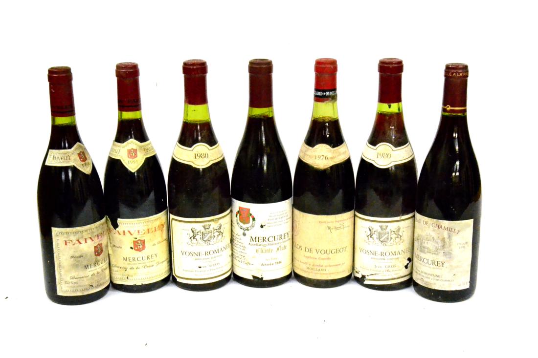 Moillard Clos de Vougeot Grand Cru 1976; Domaine Jean Gros Vosne-Romanee 1980 (x2); Paul de Launay