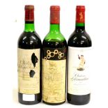 Chateau d'Armailhac 1996, Pauillac; Chateau Mouton Rothschild 1967, Pauillac; Chateau La Tour Figeac