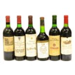 Chateau Ausone 1983, Saint Emilion; Chateau Gruaud Larose 1973, Saint Julien; Chateau Duhart Milon