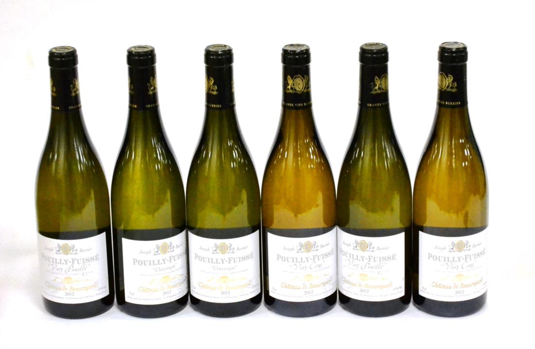 A Mixed Parcel of 2012 Pouilly Fuisse Comprising Two Bottles of: Joseph Burrier Chateau de