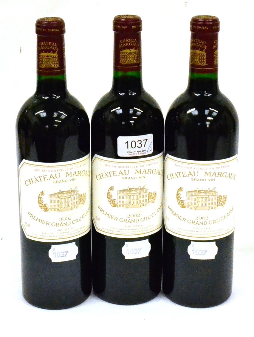 Chateau Margaux 2002, Margaux (x3) (three bottles) U: high fill