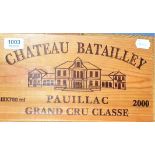 Chateau Batailley 2000, Pauillac, owc (twelve bottles)