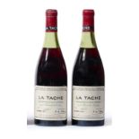 Domaine de la Romanee-Conti La Tache Grand Cru Monopole 1971 (x2) (two bottles) U: both 4cm,