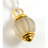 An 18ct gold rock crystal charm, by Charles Garnier