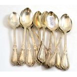 A set of eleven Victorian silver teaspoons